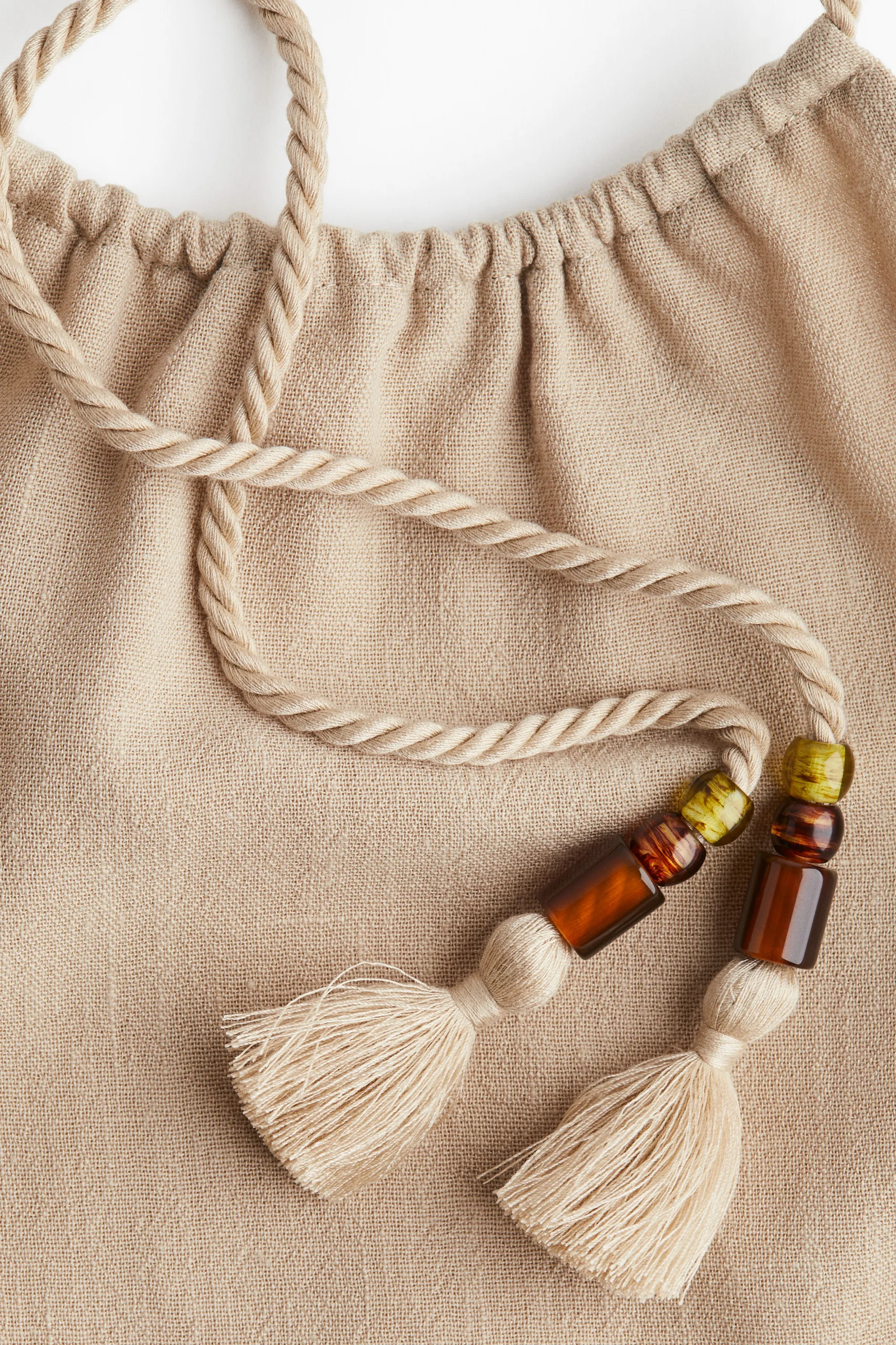 Top bain-de-soleil avec cordon de serrage - Beige