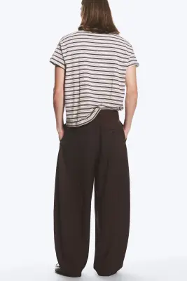 Pantalon Felix Barrel - Marron foncé — photo 3