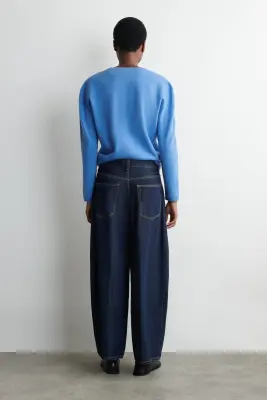 JEAN TWINE BARREL - BLEU FONCÉ — photo 4