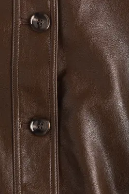 Veste péplum oversize - Marron foncé — photo 4