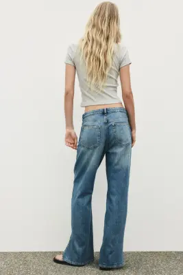 Wide Regular Waist Jeans - Bleu denim — photo 4