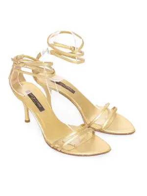 Sandales à franges en cuir doré Prix boutique 650€ Taille 35,5 — photo 3