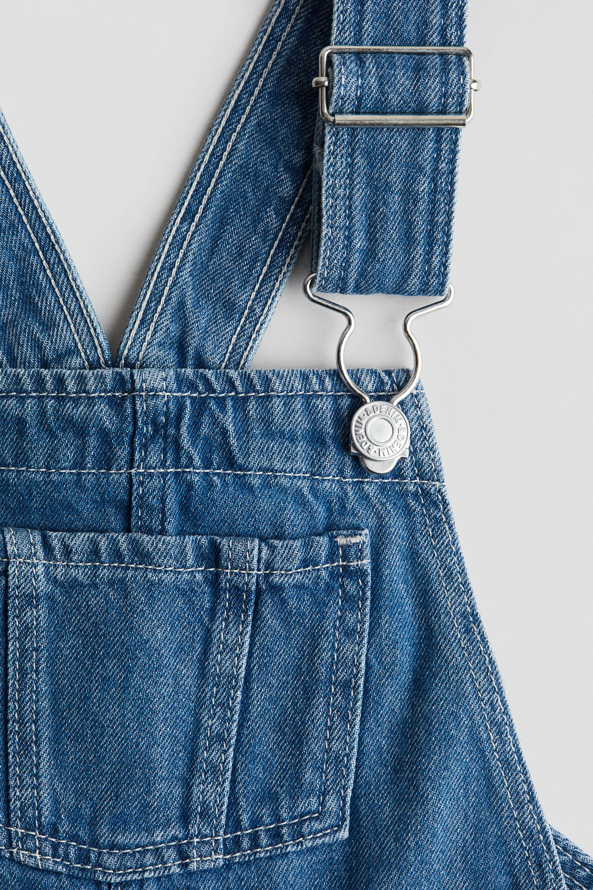 Salopette short en denim - Bleu denim