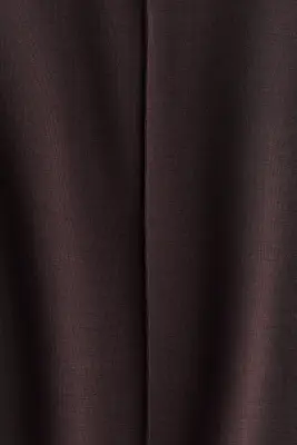 Pantalon barrel en viscose mélangée - Marron foncé — photo 5