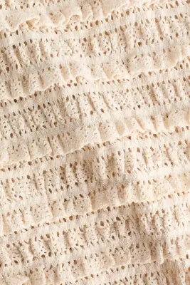 Top sans manches en jersey dentelle - Blanc — photo 3
