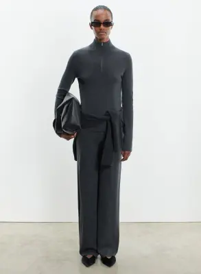 Pantalon en laine mérinos et élasthanne
