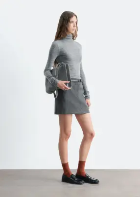 Wool Turtleneck Top - Gris — photo 5
