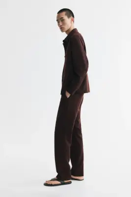 Pantalon Regular Fit en twill - Marron foncé — photo 4