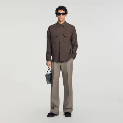 Chemise à poches plaquées