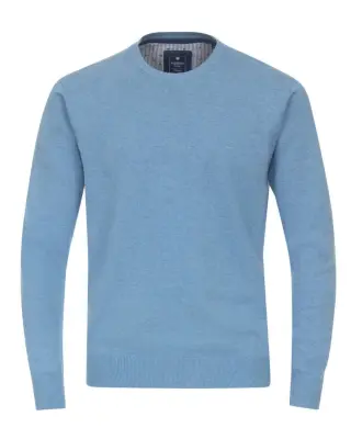 REDMOND PULL COL ROND COTON Bleu ciel — photo 2