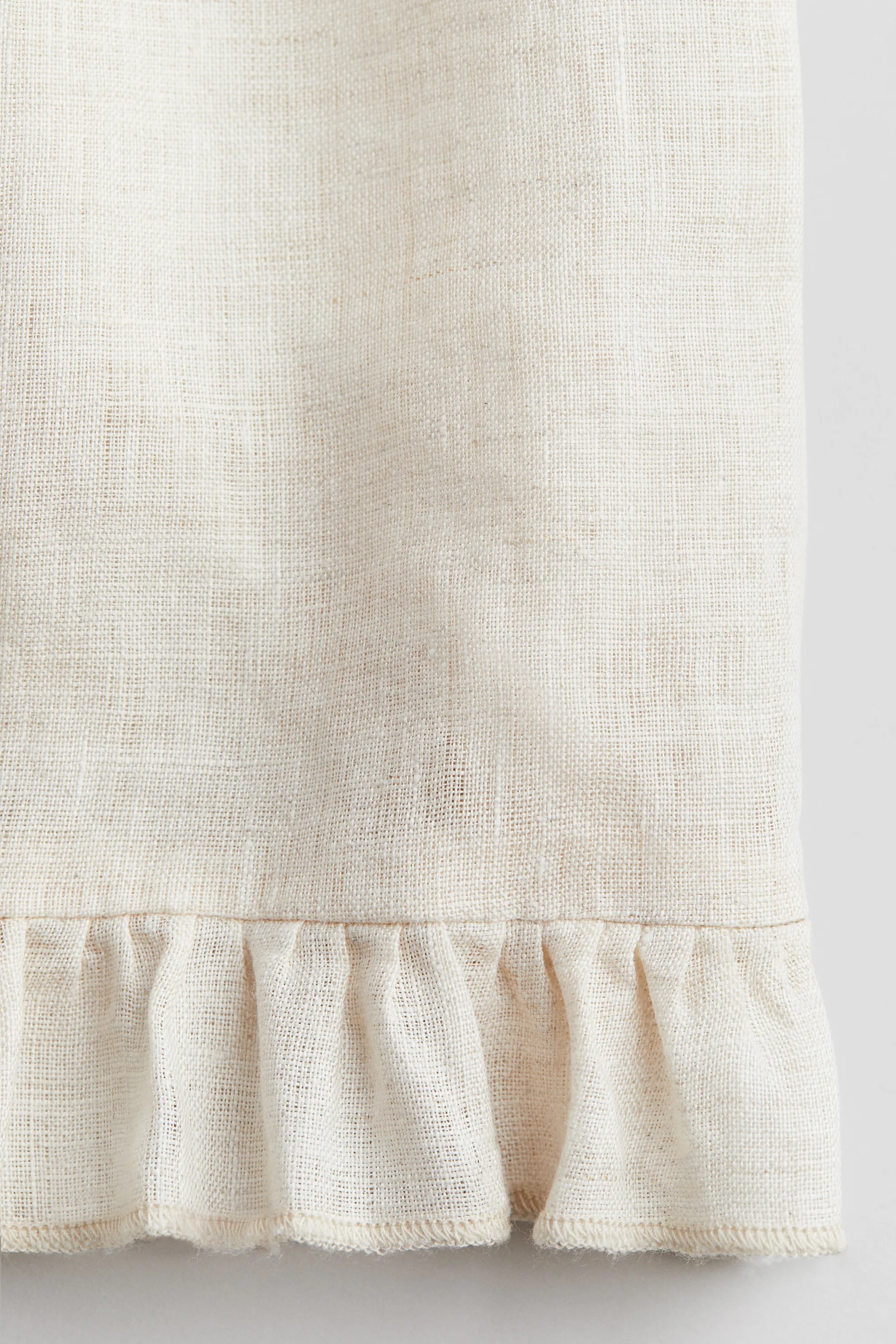 Short volanté en lin - Beige clair