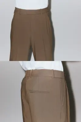 Pantalon chic à jambes larges Four-way Stretch - Marron clair — photo 3