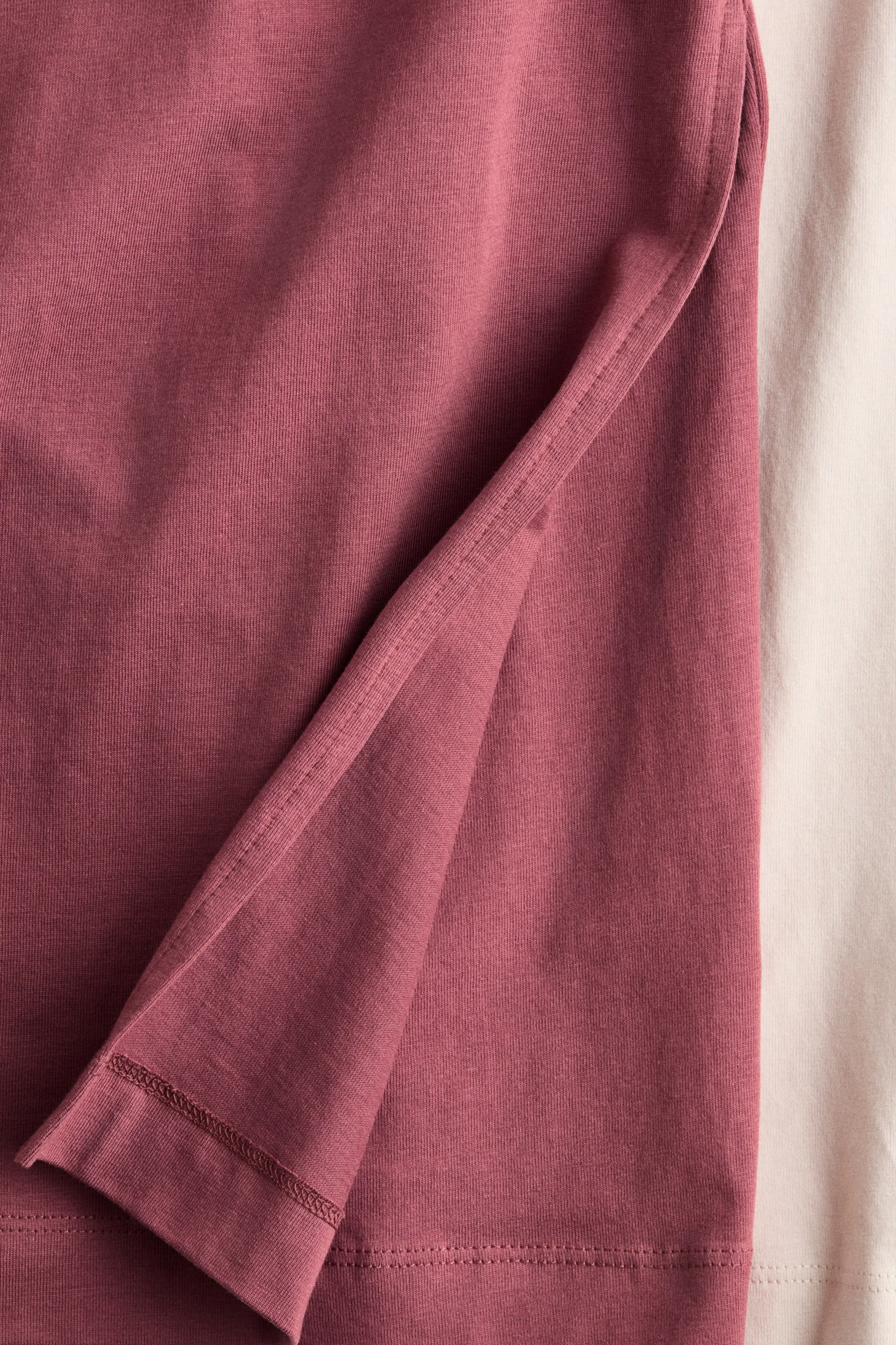 MAMA Lot de 2 tops d'allaitement Before & After - Rose ancien foncé/crème
