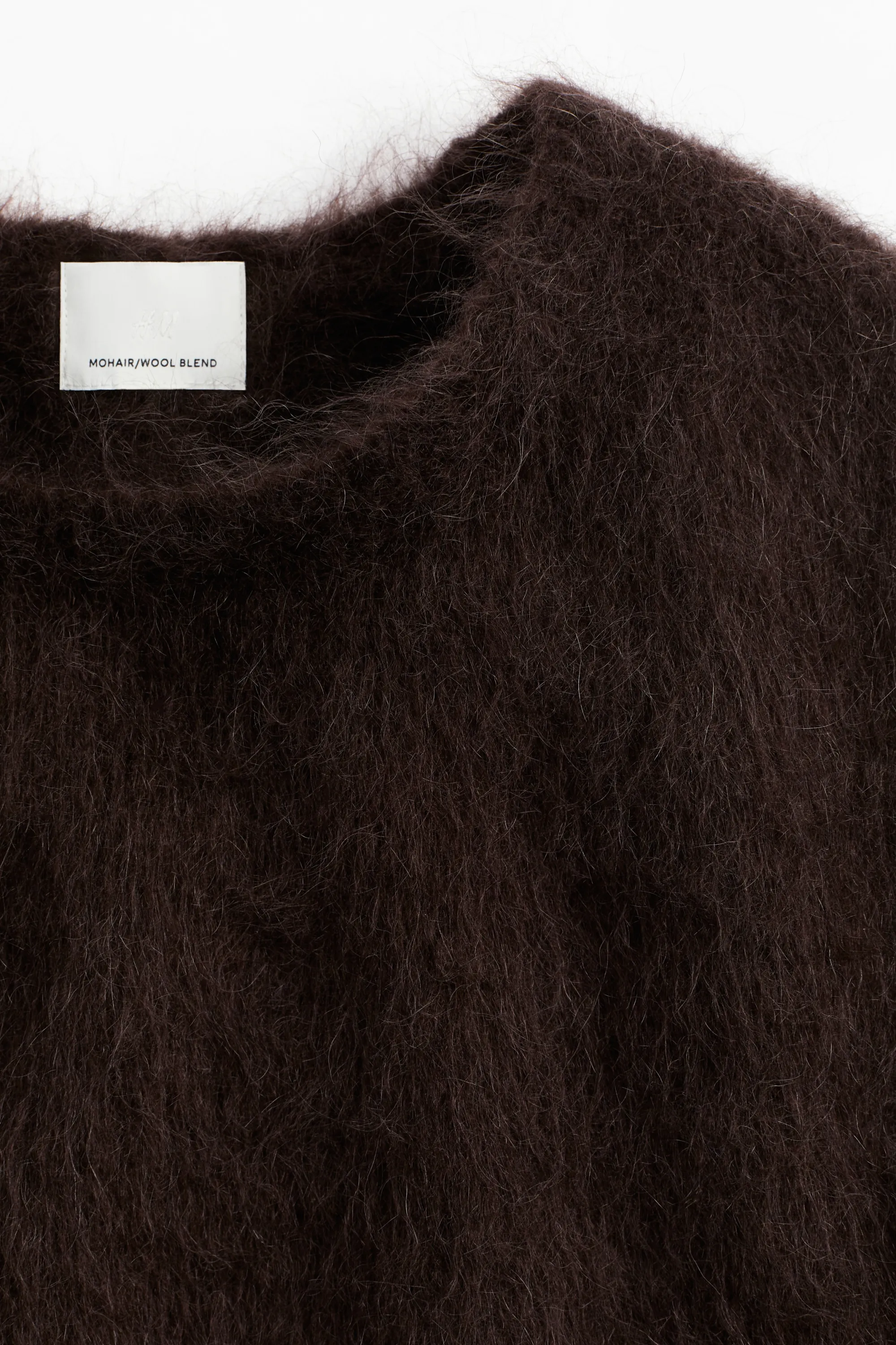 Pull en mohair mélangé - Marron foncé