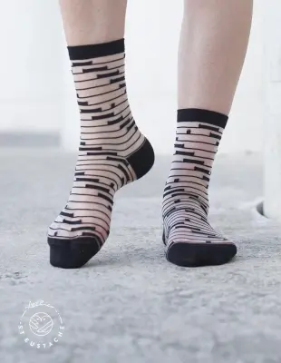 Chaussettes Shinjuku (plusieurs couleurs) – Atelier St-Eustache - Noir — photo 3