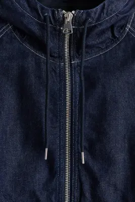 Veste à capuche en denim - Bleu denim foncé — photo 5