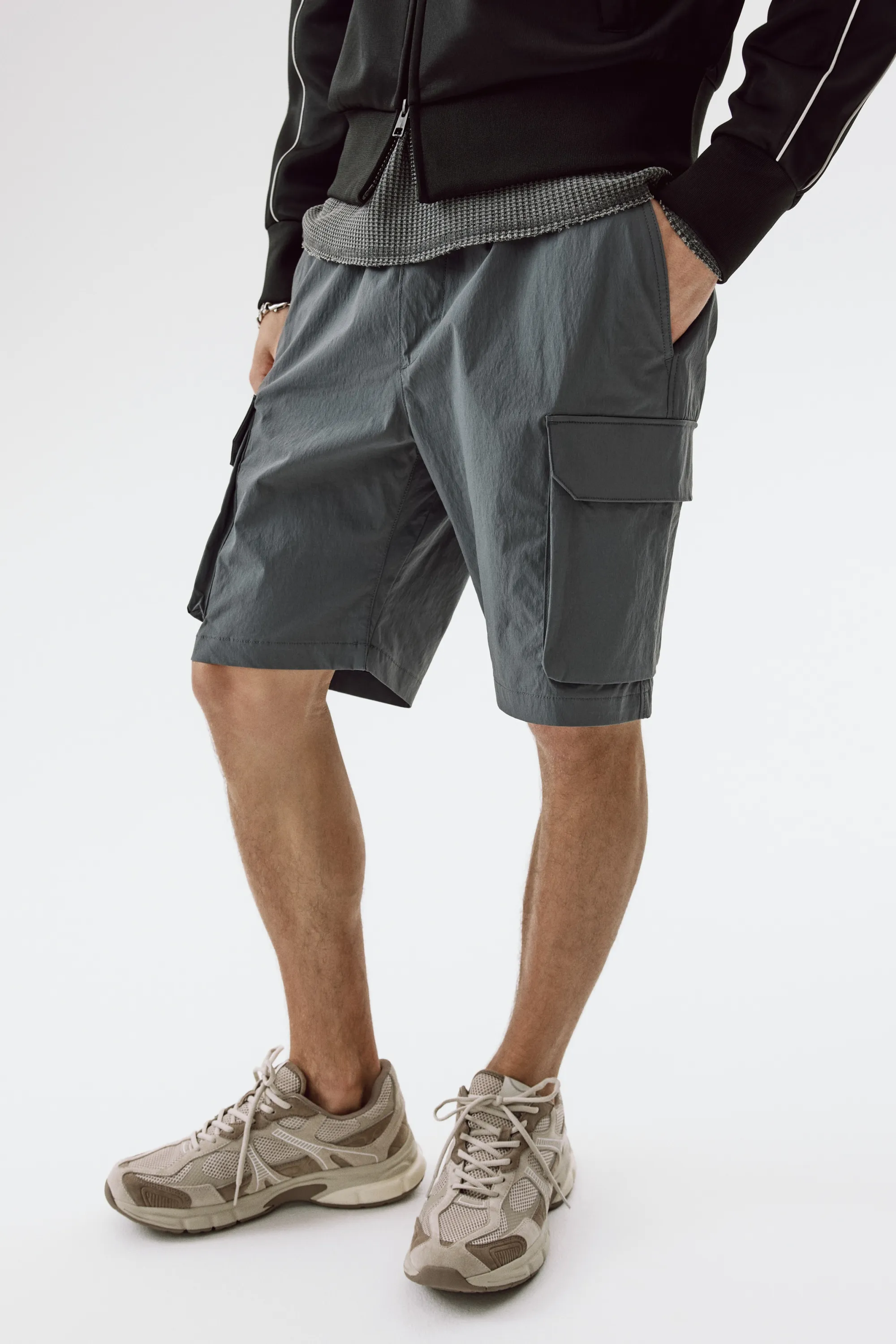 Short cargo Regular Fit - Gris foncé
