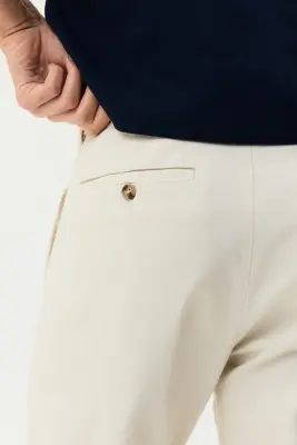 Chino Slim Fit en coton - Beige clair — photo 2