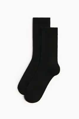 Lot de 5 paires de chaussettes en maille côtelée - Noir — photo 1