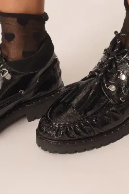 Low boots bateau Wyatt Noir — photo 4