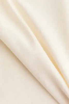 Top en maille fine avec cordons de serrage - Crème — photo 4