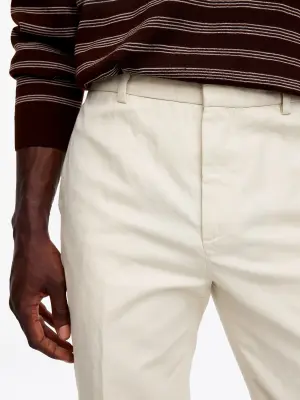 Pantalon classique en coton et lin - Beige — photo 3