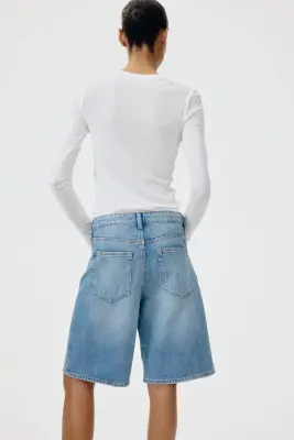 Short Bermuda en denim - Bleu denim clair — photo 1