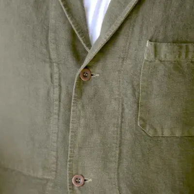 Veston de travail en Lin 2L/24 - Olive — photo 2