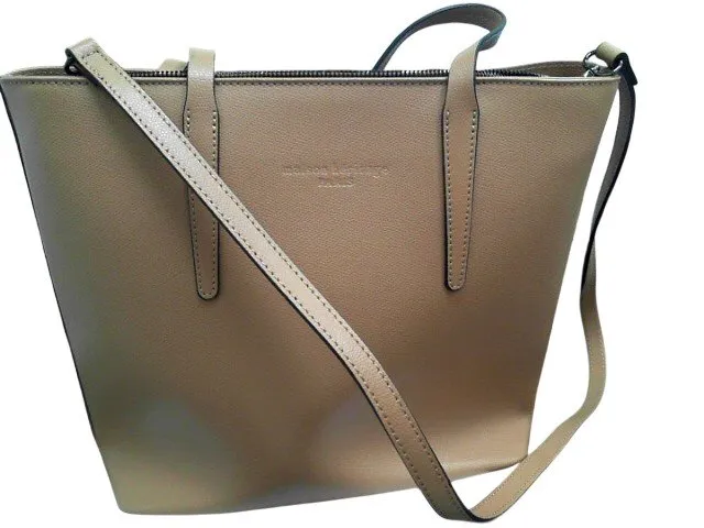 Sac a main iris cuir camel avec bandouliere