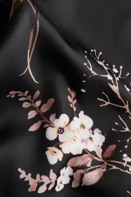 Robe imprimée à bretelles fines - Noir/fleuri — photo 4