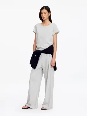 T-shirt à bords roulottés - gris — photo 2