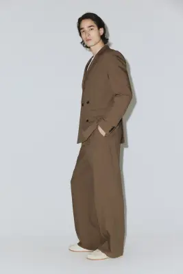 Pantalon chic à jambes larges Four-way Stretch - Marron clair — photo 5