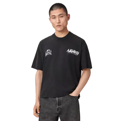 ALLSAINTS Chromium T-Shirt Washed Black — photo 2