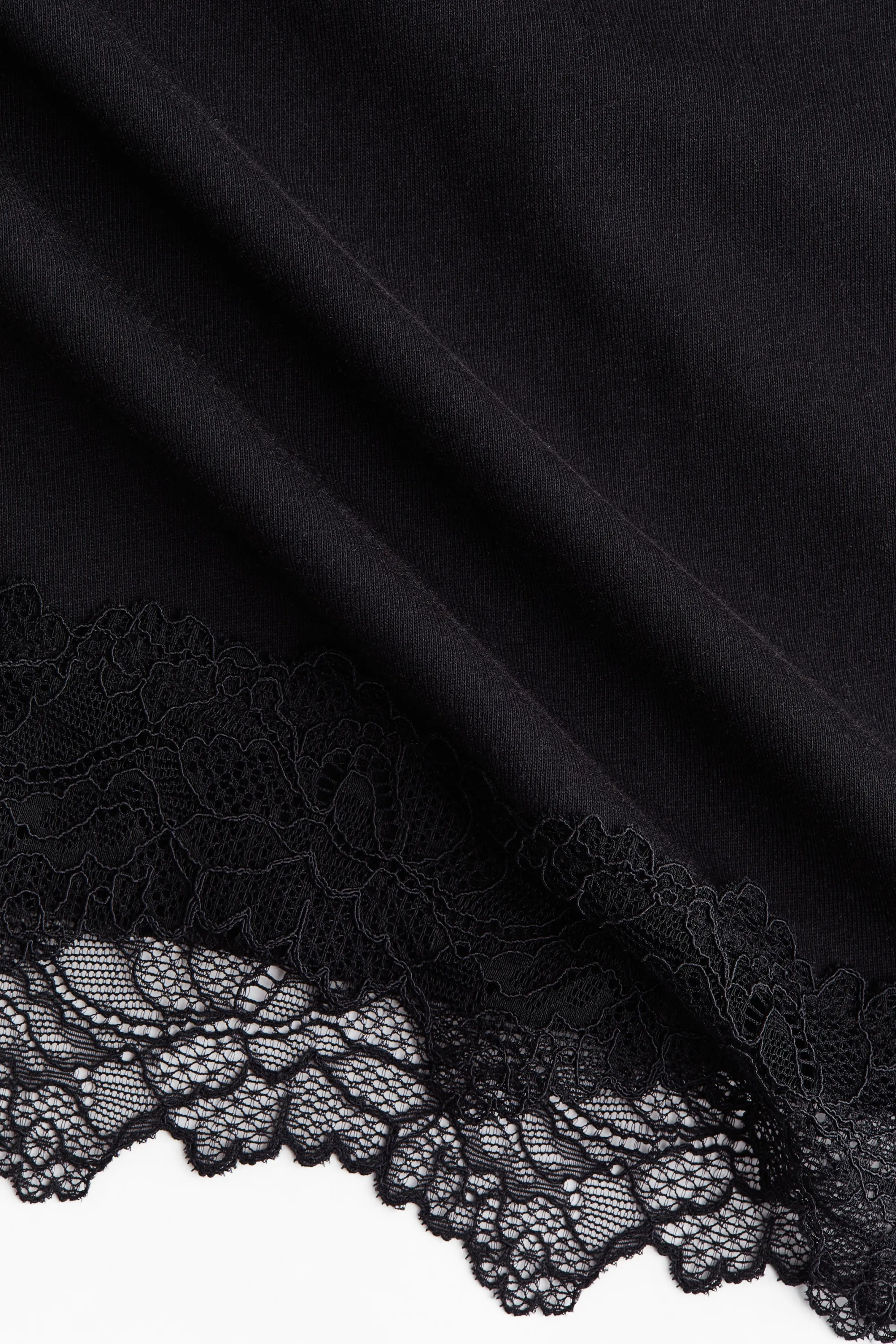 MAMA T-shirt avec dentelle - Noir