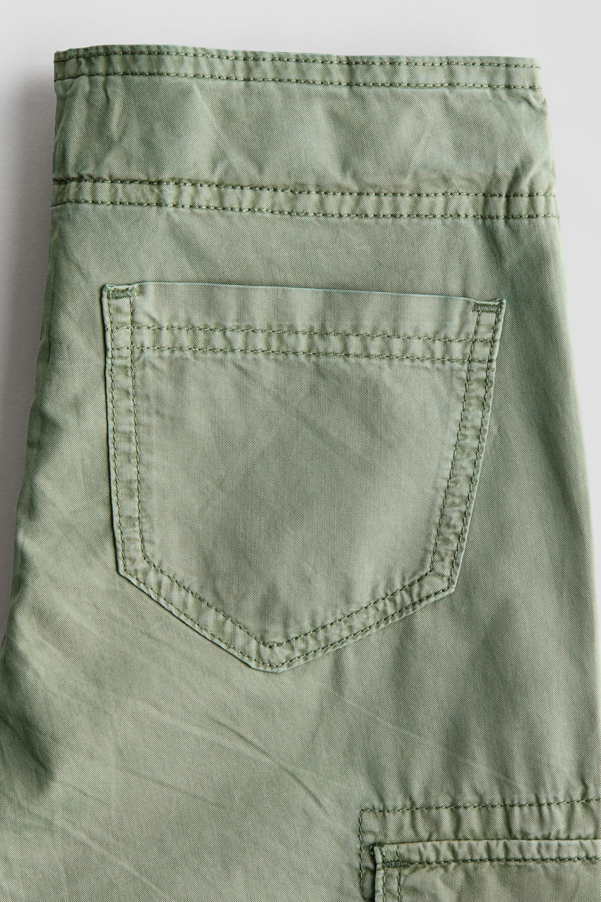 Pantalon cargo à jambes larges - Vert kaki