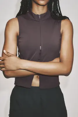 Veste running Slim Fit sans manches SculptMove™ - Bruyère foncé — photo 3