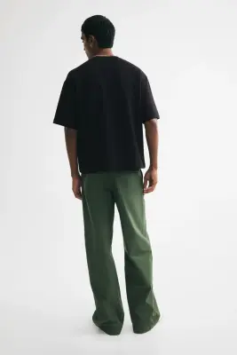 T-shirt boxy Relaxed Fit en coton - Noir — photo 3