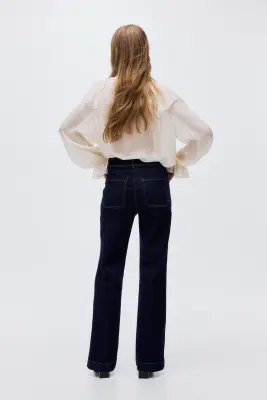 Flared High Jeans - Bleu denim foncé — photo 2