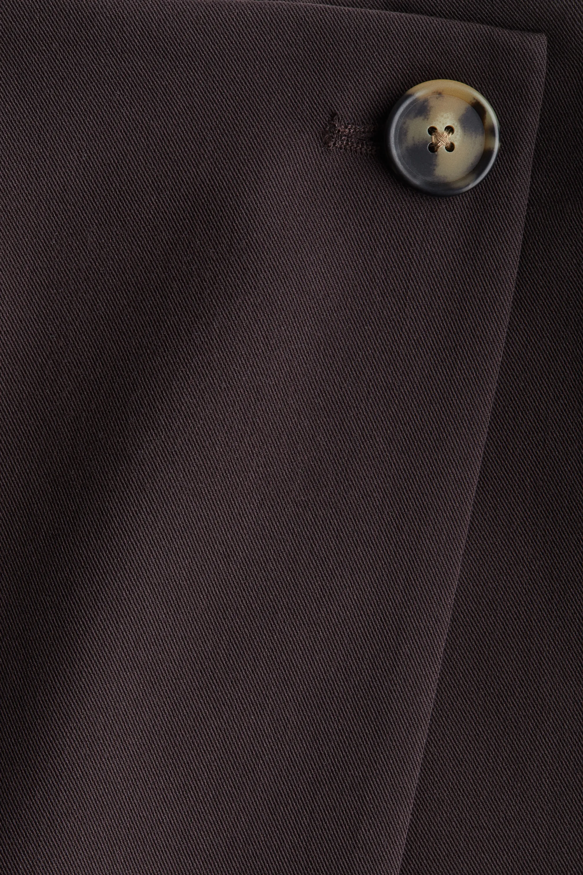 Jupe-short croisée - Marron foncé