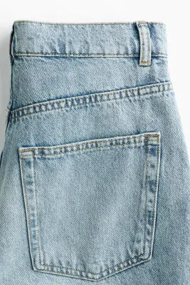 Straight Leg High Waist Jeans - Bleu denim clair — photo 4