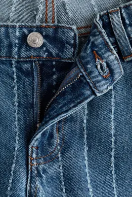 MAMA Wide Low Waist Jeans - Bleu denim/rayé — photo 4