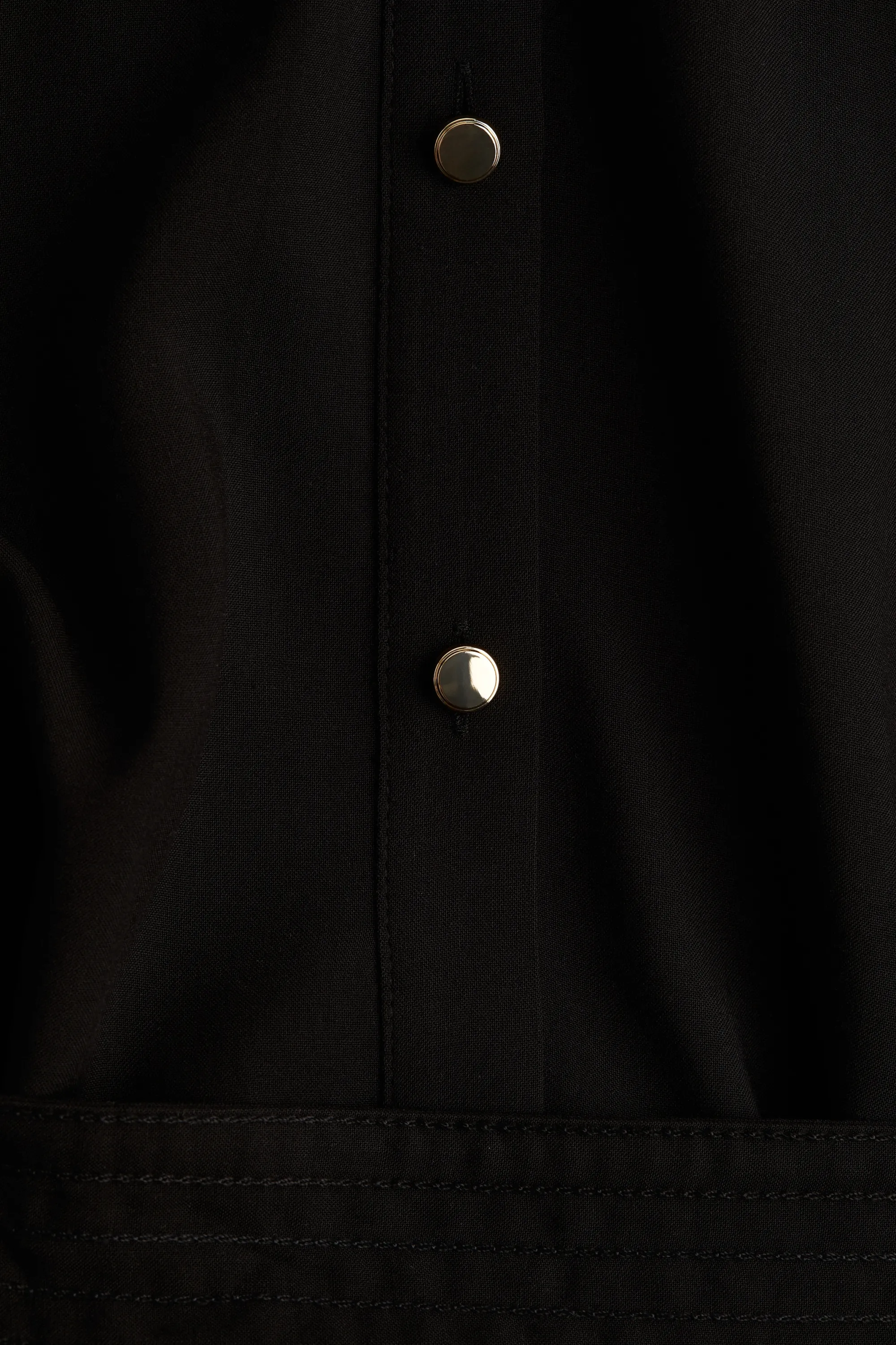 Robe chemise avec ceinture à nouer - Noir