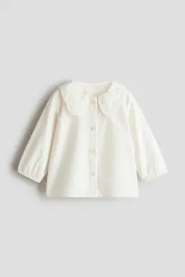 Ensemble 2 pièces avec blouse et jupe - Rouge foncé/blanc — photo 2