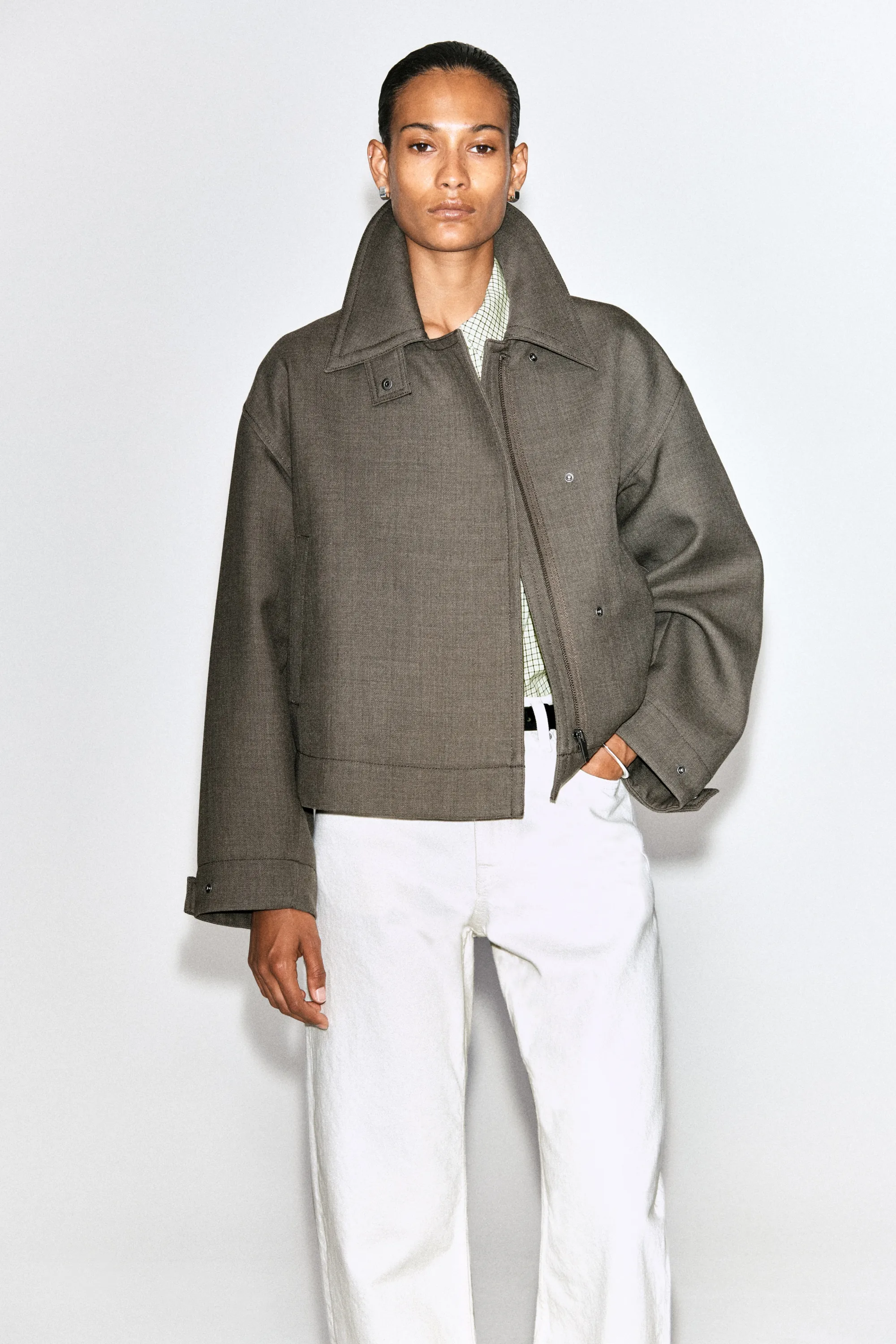 VESTE FAÇON TRENCH-COAT EN MÉLANGE DE LAINE - PIERRE-BRUN CHINÉ