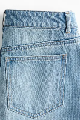 Barrel High Waist Ankle Jeans - Bleu denim clair — photo 4