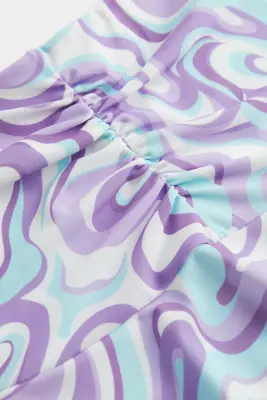 Jupe froncée - Mauve clair/motif — photo 2