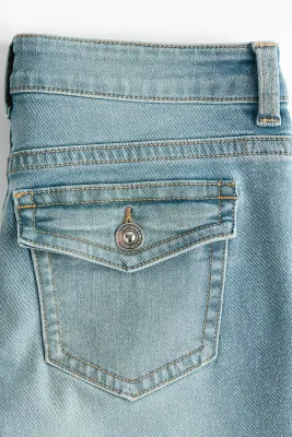 Flared Low Waist Jeans - Bleu denim clair — photo 3