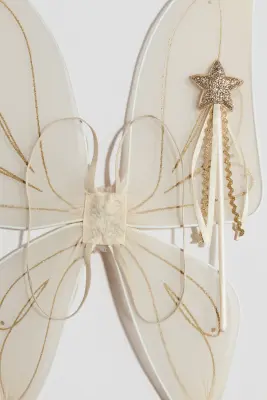 Déguisement 2 pièces avec ailes - Beige clair/doré — photo 2