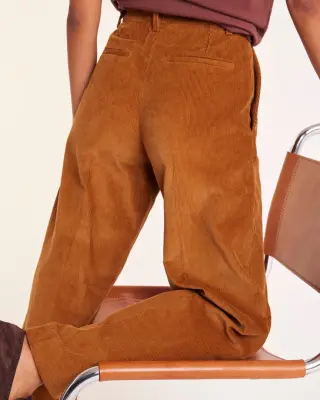Pantalon Siméon velours camel — photo 5