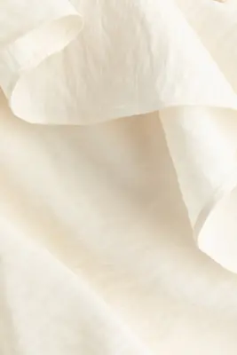 Top volanté à bretelles fines - Crème — photo 4